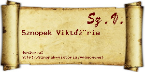 Sznopek Viktória névjegykártya