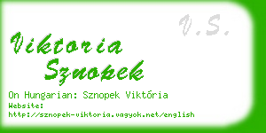 viktoria sznopek business card
